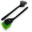 Long Curve Handle Soft Bristles Wheel Brush